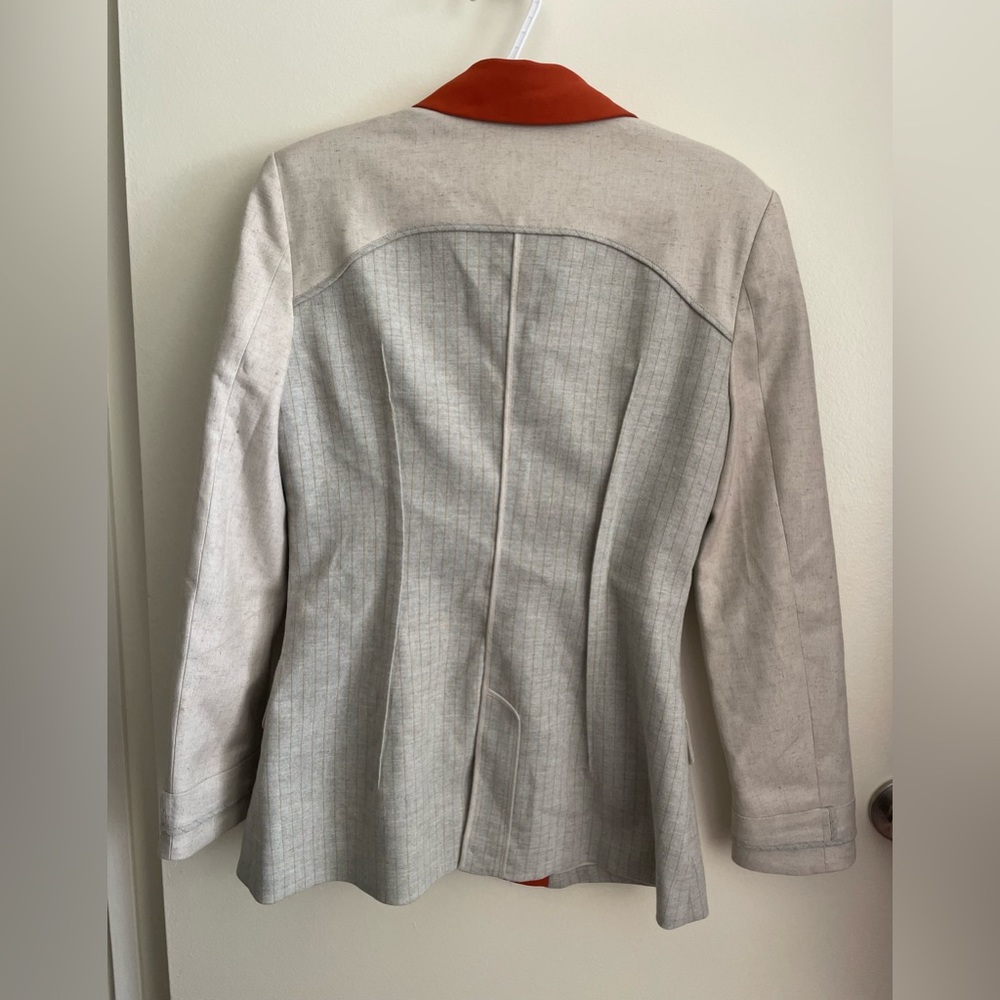 Jonathan Simkhai Cecile Patchwork Blazer Size 4 N… - image 8